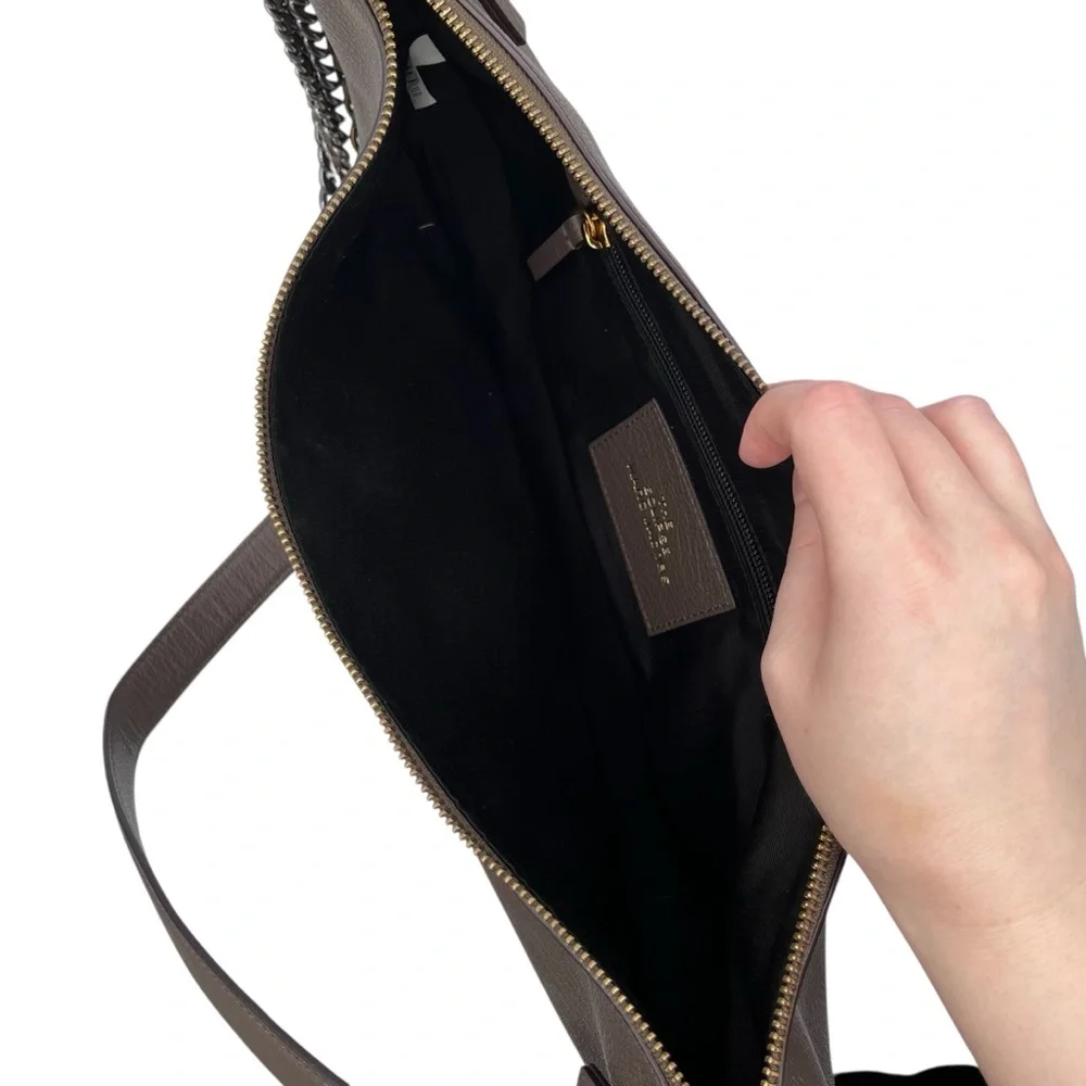 Marc Jacobs The Eclipse Mushroom Grey Pebbled Leather Crossbody Purse - Picture 7 of 11